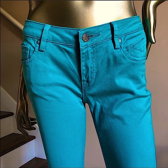 VIGOSS Woman’s 26 Super Skinny The Jagger Premium Bright Colored Denim - Picture 5 of 11